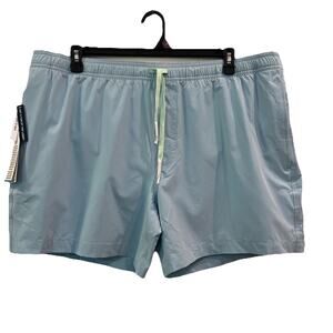 Southern Tide Men's 5.5” Aquamarine Swim 2.0‎ Party Swim Trunks, XXL NEW
